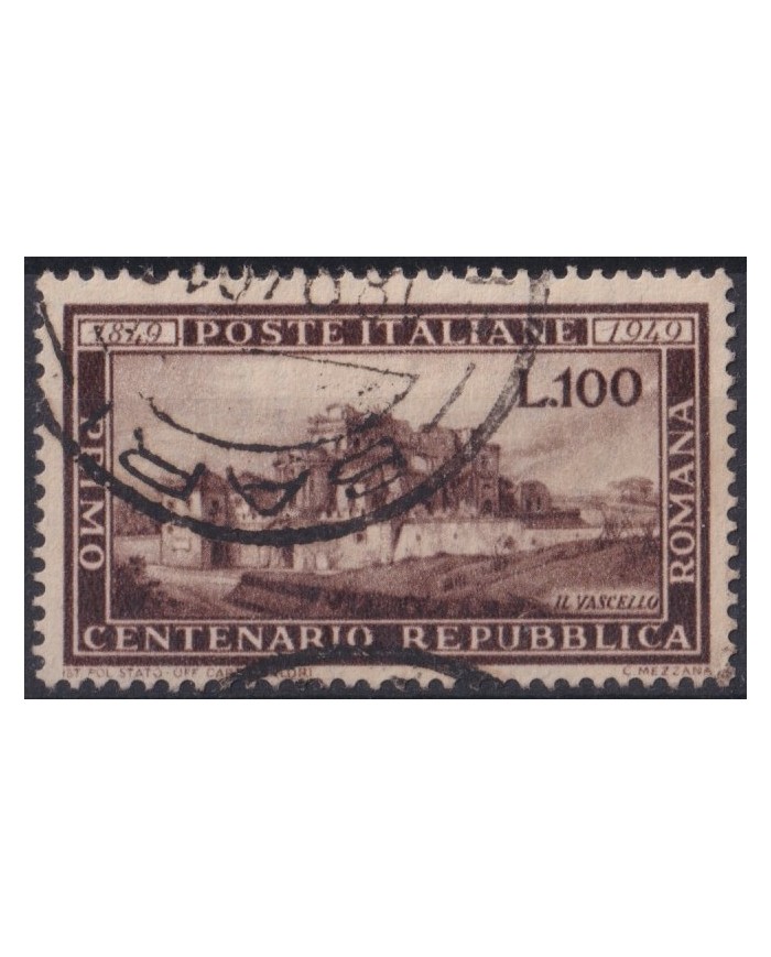 F-EX37520 ITALY 1949 USED REPUBLICA ROMANA SET.