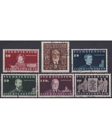 F-EX37529 LIECHTENSTEIN 1940 CENTENARY BIRTHDAY PORTRAIT ROYAL USED SET.