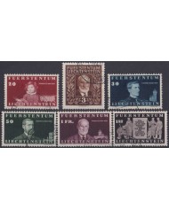 F-EX37529 LIECHTENSTEIN 1940 CENTENARY BIRTHDAY PORTRAIT ROYAL USED SET.