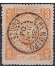 F-EX37539 KOREA 1902 EMPEROR CROWN FINE CANCEL CHEMULPO.