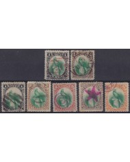 F-EX37620 GUATEMALA 1879-81 BIRD QUETZAL FANCY STAMP LOT.