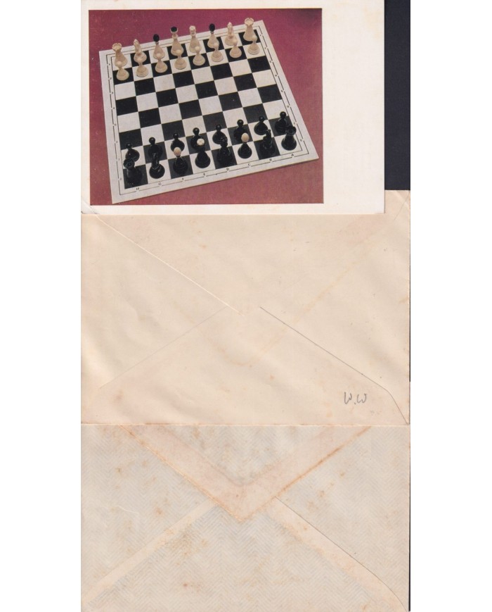 F-EX1909 POLONIA POSLKA POLAND. MAGYAR. 10 SPECIAL CANCEL CHESS AJEDREZ.