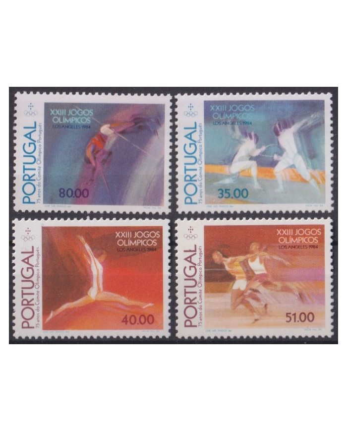 F-EX42748 PORTUGAL MNH 1984 LOS ANGELES OLYMPIC GAMES SOCCER FENCING ATHLETISM