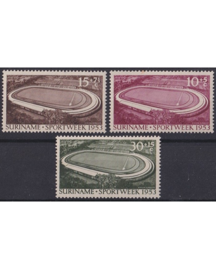 F-EX42313 SURINAME NEDERLAND MH 1953 SPORT WEEK STADIUM