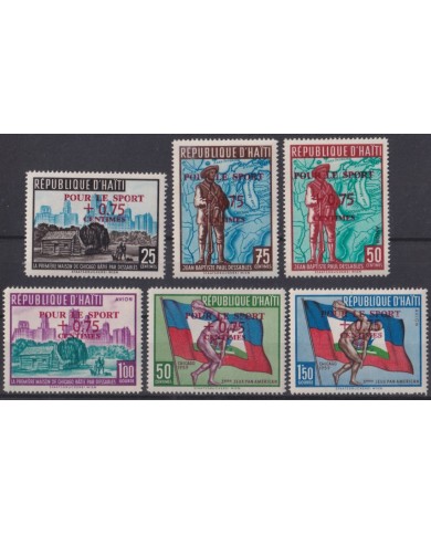 F-EX42303 HAITI MH 1959 SPORT OVERPRINT DICOBOLO PANAMERICAN GAMES CHICAGO.