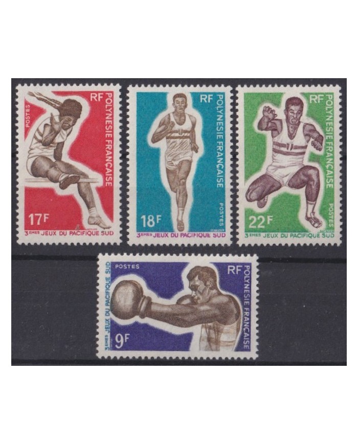 F-EX42122 POLYNESIE FRANCE MNH 1969 SOUTH PACIFIC GAMES ATHLETISM.
