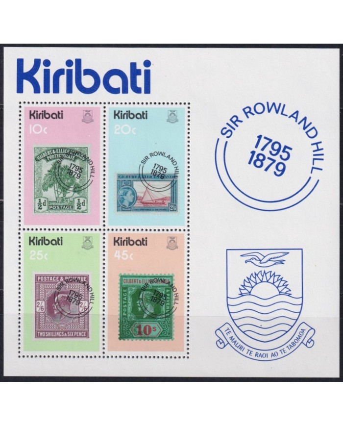 F-EX41922 KIRIBATTI MNH 1979 ROWLAND HILL CENTENARY OF STAMPS.