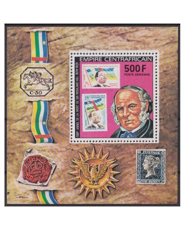 F-EX42375 CENTRAL AFRICA MNH 1978 CENTENARY OF ROWLAND HILL DEATH.