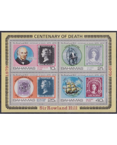 F-EX42347 BAHAMAS MNH 1979 ROWLAND HILL CENTENARY OF DEATH PRESS & MAIL SHIP
