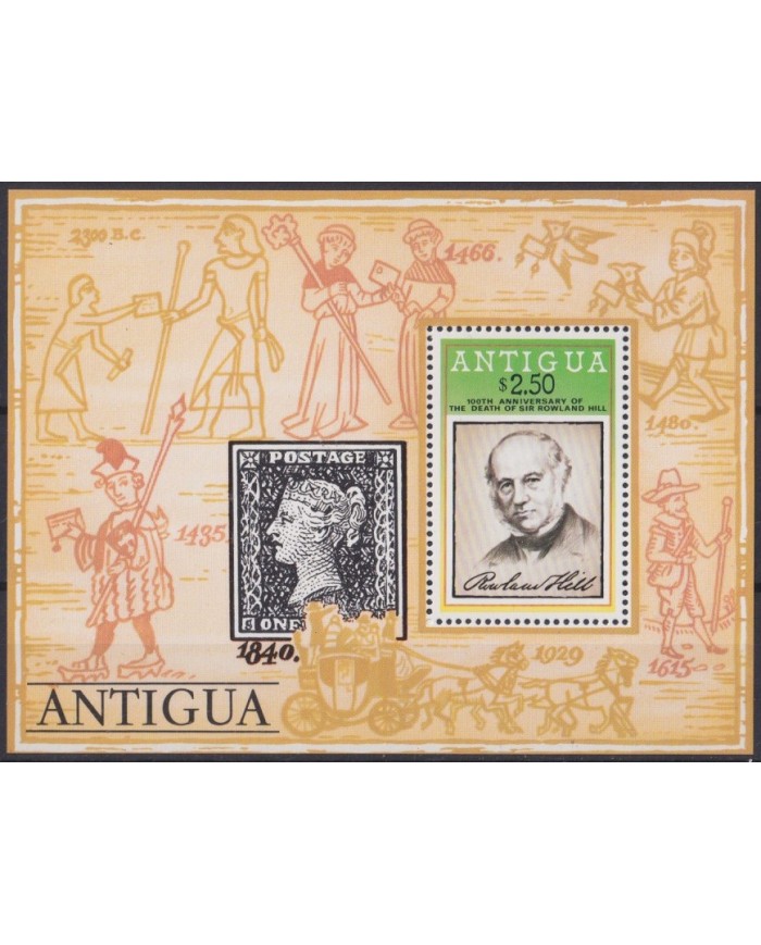 F-EX42339 ANTIGUA MNH 1979 ROWLAND HILL CENTENARY OF DEATH
