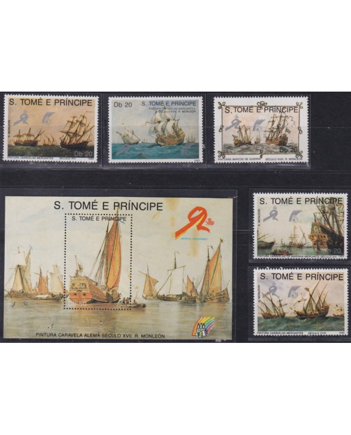 F-EX41873 SAO TOME I PRINCIPE MNH 1982 OLD CARAVELAS SHIP BARCOS.