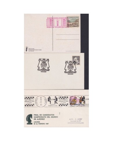 F-EX1935 ESPAÑA SPAIN. 11 SPECIAL CANCEL CHESS AJEDREZ.