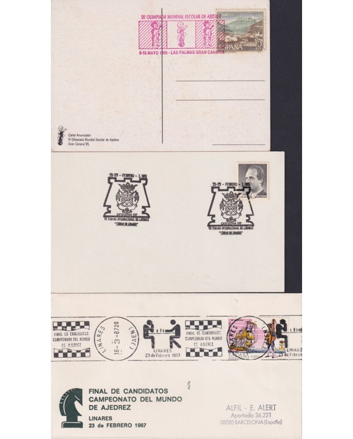 F-EX1935 ESPAÑA SPAIN. 11 SPECIAL CANCEL CHESS AJEDREZ.
