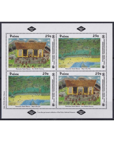 F-EX42198 PALAU MNH 1993 NAIF ART PAINTING CHARLIE GIBBONS.