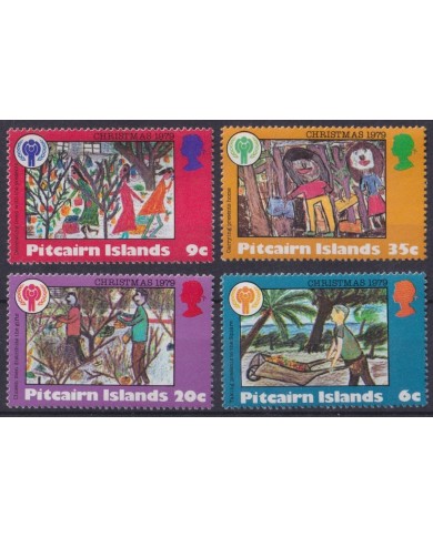 F-EX42102 PITCAIRN IS MNH 1979 CHARISTMAS NAVIDAD NAIF ART PAINTING UNICEF.