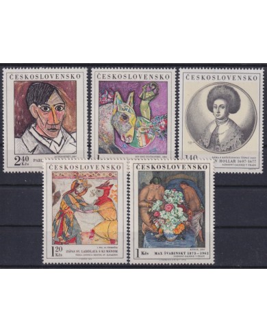 F-EX41968 CZECHOSLOVAKIA MNH 1972 ART PAINTING PICASSO SVABINSKY HOLLAR.
