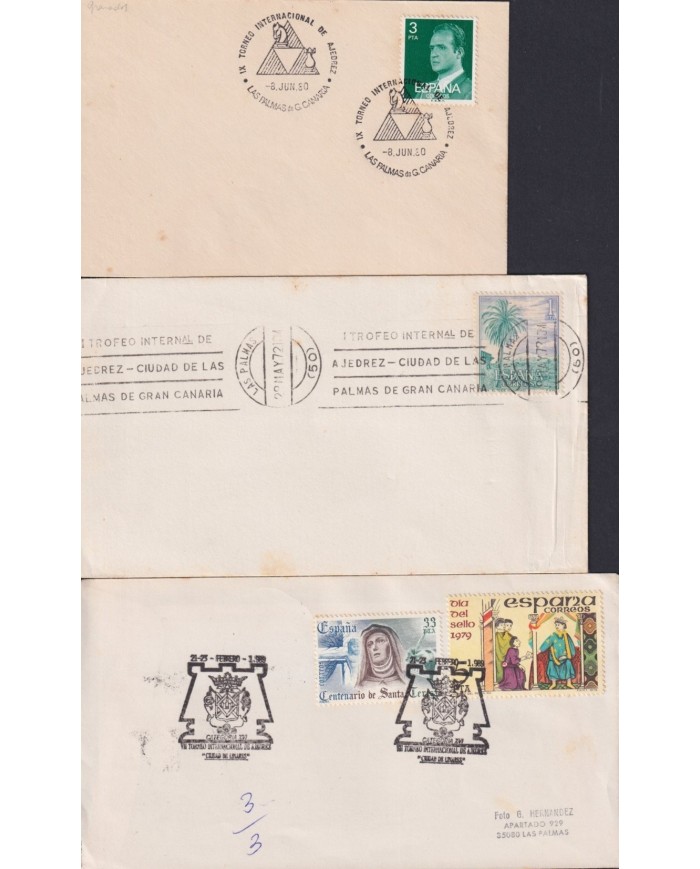F-EX1935 ESPAÑA SPAIN. 11 SPECIAL CANCEL CHESS AJEDREZ.