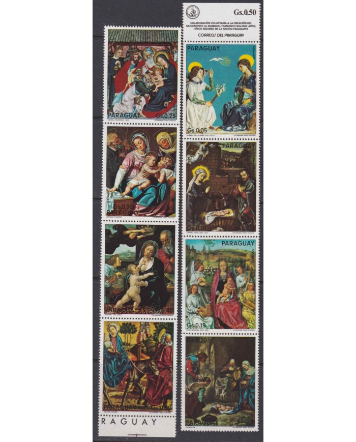 F-EX42224 PARAGUAY MNH ART PAINTING MEMLING GIORGIONE PARCHER PULZONE.