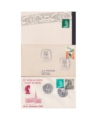 F-EX1935 ESPAÑA SPAIN. 11 SPECIAL CANCEL CHESS AJEDREZ.