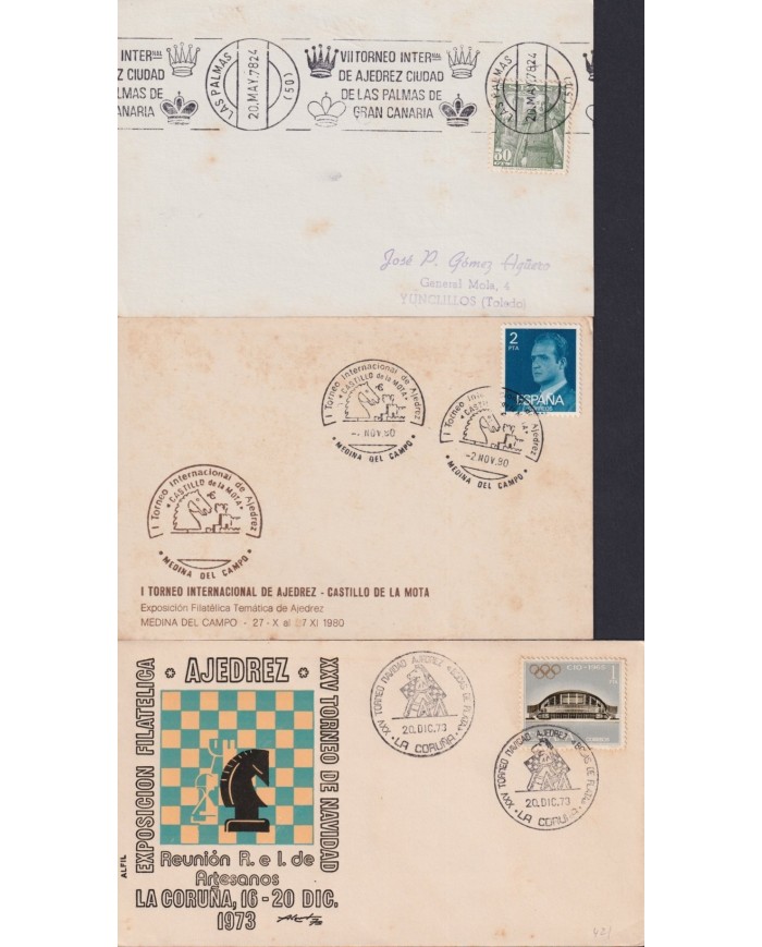 F-EX1936 ESPAÑA SPAIN. 11 SPECIAL CANCEL CHESS AJEDREZ.