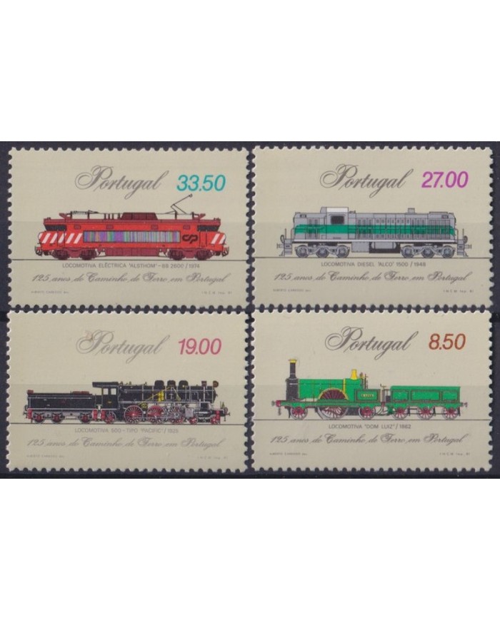 F-EX42258 PORTUGAL MNH 1981 125th ANNIV OF RAILROAD CHEMIS DE FER FERROCARRIL