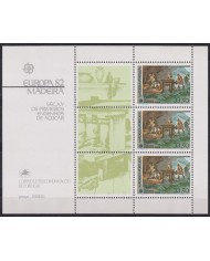 F-EX41872 PORTUGAL MADEIRA MNH 1982 EUROPA ART PAINTING SUGAR FACTORY SHEET.