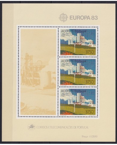 F-EX41868 PORTUGAL AZORES MNH 1983 EUROPA GEOTERMIA ENERGY SHEET.