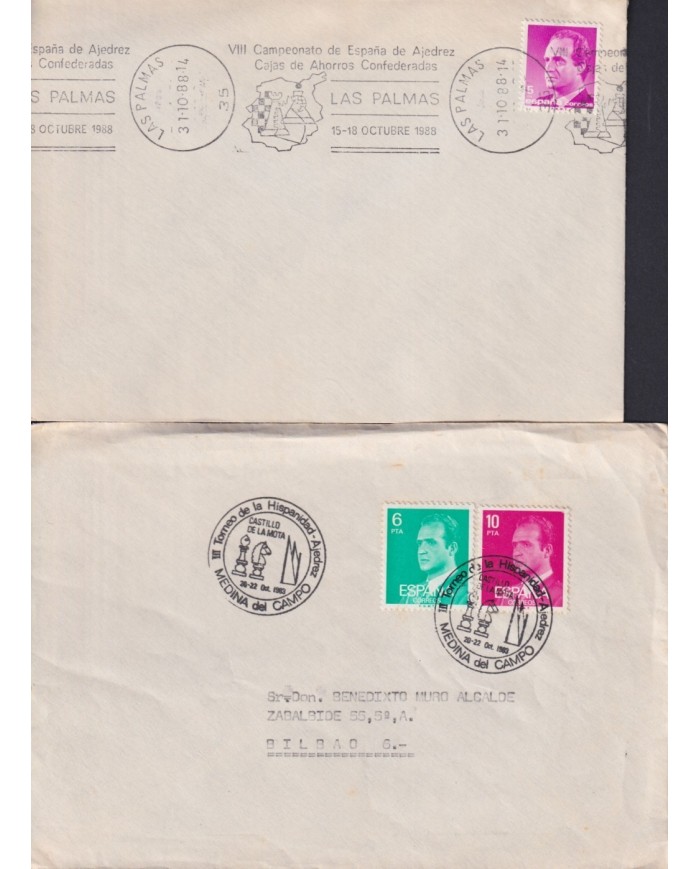 F-EX1936 ESPAÑA SPAIN. 11 SPECIAL CANCEL CHESS AJEDREZ.