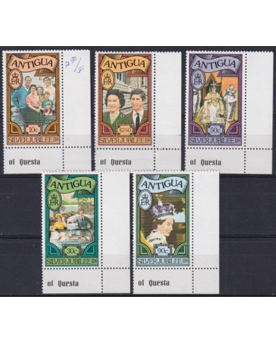 F-EX42337 ANTIGUA IS MNH 1977 QUEEN SILVER JUBILEE.