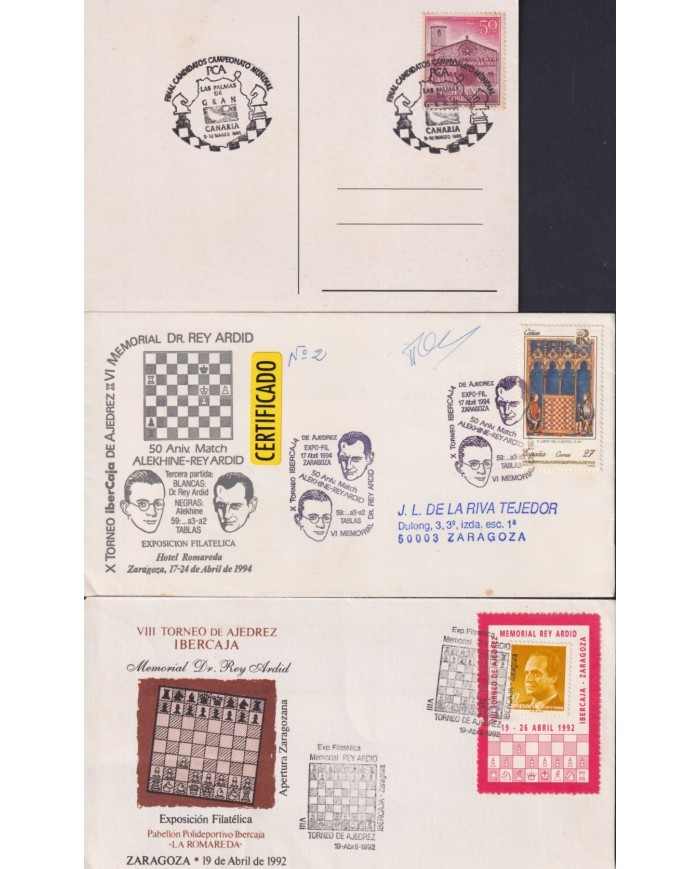 F-EX1937 ESPAÑA SPAIN. 11 SPECIAL CANCEL CHESS AJEDREZ.