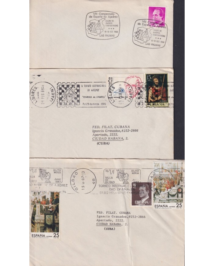 F-EX1937 ESPAÑA SPAIN. 11 SPECIAL CANCEL CHESS AJEDREZ.