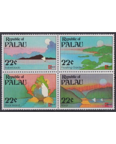 F-EX42173 PALAU MNH 1987 LANDSCAPE DRAWING ROCK ISLAND BABELDAOB.