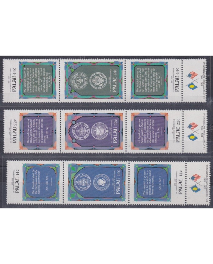 F-EX42171 PALAU MNH 1987 BICENTENARIAL US CONSTITUTION.