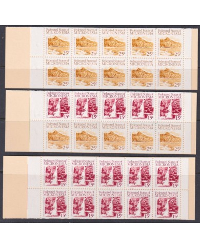 F-EX42723 MICRONESIA MNH 1988 LANDSCAPE WATERFALS BOOKLED.