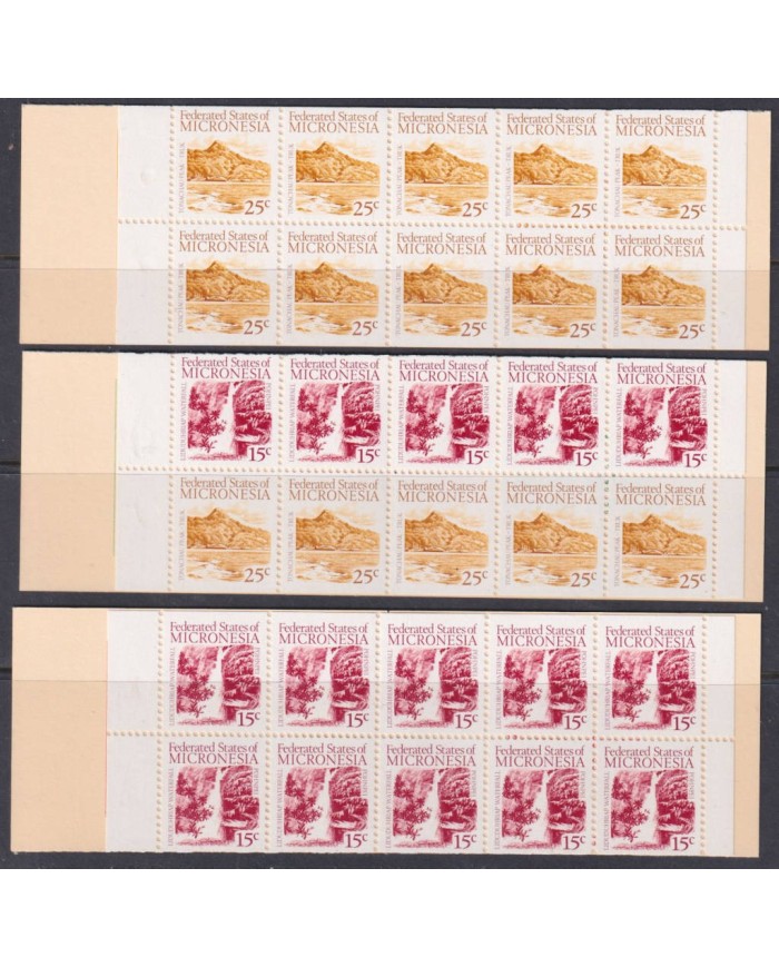 F-EX42723 MICRONESIA MNH 1988 LANDSCAPE WATERFALS BOOKLED.