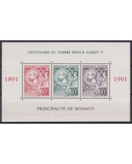 F-EX42724 MONACO MNH 1991 CENTENARY OF STAMPS.
