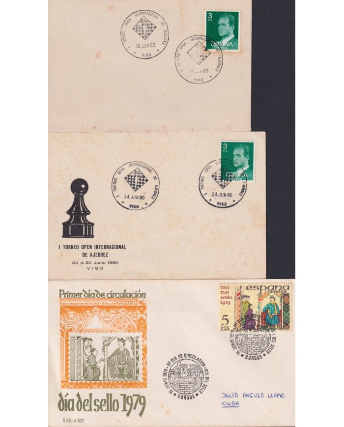 F-EX1937 ESPAÑA SPAIN. 11 SPECIAL CANCEL CHESS AJEDREZ.