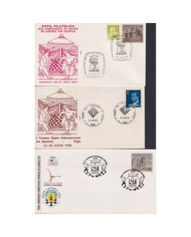 F-EX1938 ESPAÑA SPAIN. 11 SPECIAL CANCEL CHESS AJEDREZ.