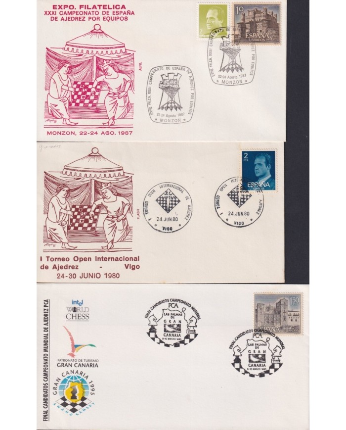 F-EX1938 ESPAÑA SPAIN. 11 SPECIAL CANCEL CHESS AJEDREZ.
