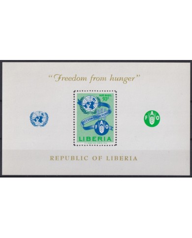 F-EX42684 LIBERIA MNH 1963 FREEDOM FROM HUNDER FAO UN.