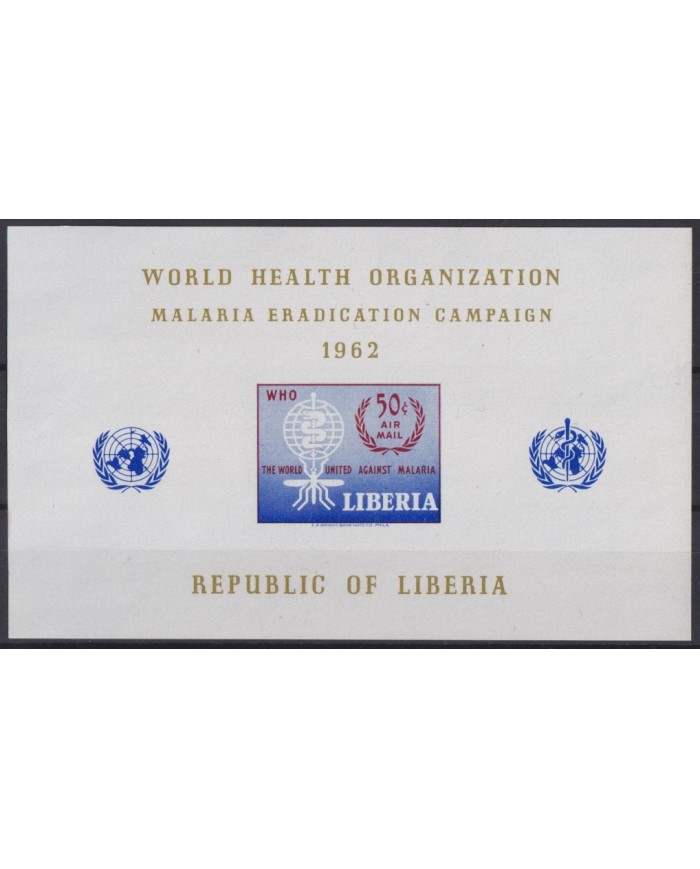 F-EX42678 LIBERIA MNH 1962 MEDICINE MALARIA ERADICATION CAMPAING MOSQUITOES.