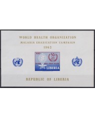 F-EX42678 LIBERIA MNH 1962 MEDICINE MALARIA ERADICATION CAMPAING MOSQUITOES.