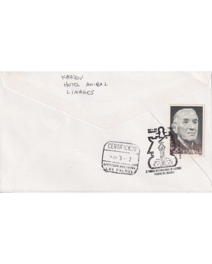 F-EX1938 ESPAÑA SPAIN. 11 SPECIAL CANCEL CHESS AJEDREZ.