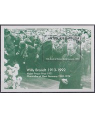 F-EX42335 ANTIGUA & BARBUDA MNH 1993 PEACE NOBEL AWARD CHANCELLOR WILLY BRANDT