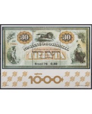 F-EX42360 BRAZIL BRASIL MNH 1976 AGENCIA 1000 OLD BANKNOTE.