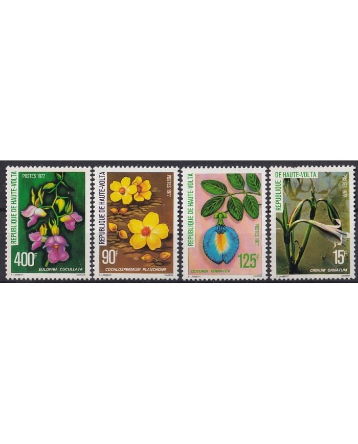 F-EX42794 UPPER VOLTA BURKINA FASO MNH 1977 FLOWER FLORES.