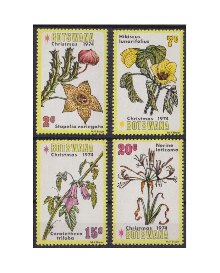 F-EX42819 BOTSWANA MNH 1974 CHRISTMAS NAVIDAD FLOWER FLORES.
