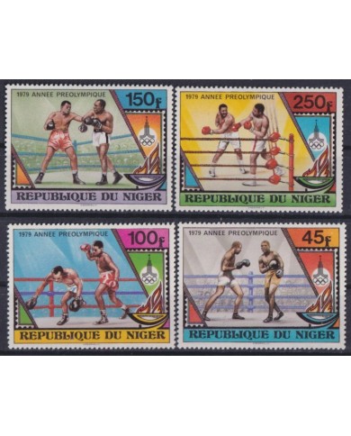 F-EX42961 NIGER MNH 1979 MOSCOW PRE OLYMPIC GAMES BOXING.