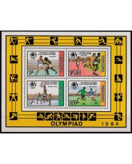 F-EX43055 TANZANIA MNH 1984 OLYMPIC GAMES ATHLETISM SOCCER BASKET BOXING.