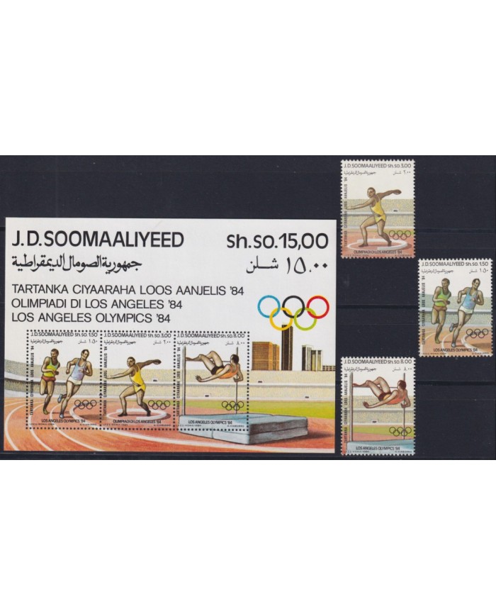 F-EX42450 SOMALIA MNH 1984 LOS ANGELES OLYMPIC GAMES ATHLETISM.